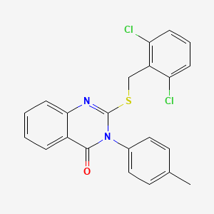 molecular formula C22H16Cl2N2OS B12047029 2-((2,6-Dichlorobenzyl)thio)-3-(4-methylphenyl)-4(3H)-quinazolinone CAS No. 476486-13-2