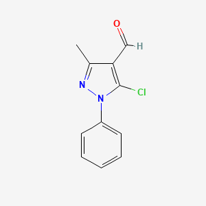 molecular formula C11H9ClN2O B1204703 5-Chloro-4-formyl-3-methyl-1-phenylpyrazole CAS No. 947-95-5