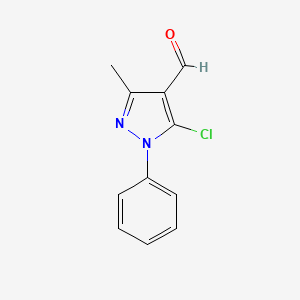 molecular formula C11H9ClN2O B1204703 5-氯-3-甲基-1-苯基-1H-吡唑-4-甲醛 CAS No. 947-95-5