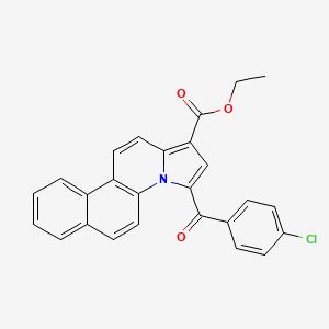 molecular formula C26H18ClNO3 B12047081 Ethyl 3-(4-chlorobenzoyl)benzo[f]pyrrolo[1,2-a]quinoline-1-carboxylate CAS No. 618069-72-0