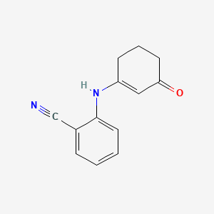 molecular formula C13H12N2O B1204711 2-[(3-Oxocyclohex-1-en-1-yl)amino]benzonitrile CAS No. 104675-23-2