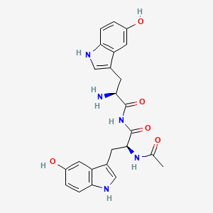 molecular formula C24H25N5O5 B1204713 N-Acetyl-5-hydroxytryptophyl-5-hydroxytryptophanamide CAS No. 71980-89-7