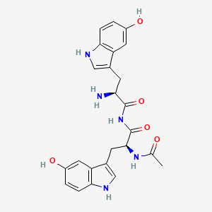 molecular formula C24H25N5O5 B1204713 N-Acetyl-5HTP-5HTP amide CAS No. 71980-89-7