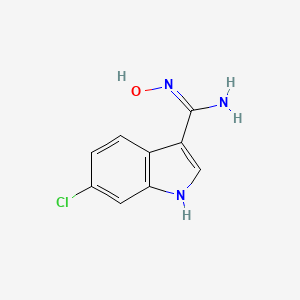 molecular formula C9H8ClN3O B12047134 6-Chloro-N-hydroxyindole-3-carboxamidine 