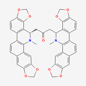 molecular formula C43H32N2O9 B1204716 Chelidimerine CAS No. 39110-99-1