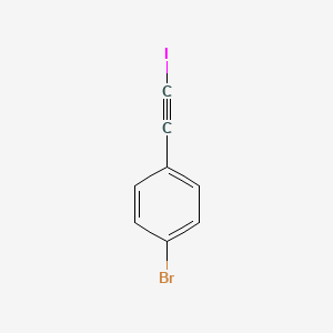 molecular formula C8H4BrI B12047235 1-Bromo-4-(iodoethynyl)benzene 