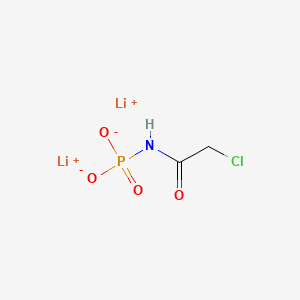 molecular formula C2H3ClLi2NO4P B1204728 Phosphoramidic acid, (chloroacetyl)-, dilithium salt CAS No. 61727-65-9
