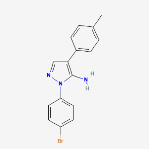 molecular formula C16H14BrN3 B12047280 1-(4-Bromophenyl)-4-p-tolyl-1H-pyrazol-5-amine 