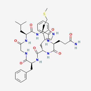 molecular formula C38H50N8O7S B12047301 cyclo[Gln-Trp-Phe-Gly-Leu-Met] 