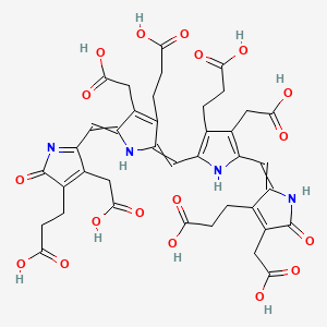 3-[2-[[3-(2-carboxyethyl)-5-[[3-(2-carboxyethyl)-4-(carboxymethyl)-5-oxopyrrol-2-ylidene]methyl]-4-(carboxymethyl)-1H-pyrrol-2-yl]methylidene]-5-[[4-(2-carboxyethyl)-3-(carboxymethyl)-5-oxopyrrol-2-yl]methylidene]-4-(carboxymethyl)pyrrol-3-yl]propanoic acid