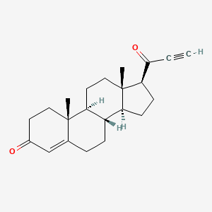 molecular formula C22H28O2 B1204749 17beta-(1-Oxo-2-propynyl)androst-4-en-3-one CAS No. 72012-09-0