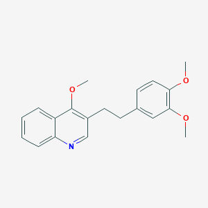molecular formula C20H21NO3 B1204760 3-[2-(3,4-Dimethoxyphenyl)ethyl]-4-methoxyquinoline 