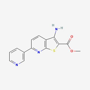 molecular formula C14H11N3O2S B12047683 Methyl 3-amino-6-(pyridin-3-yl)thieno[2,3-b]pyridine-2-carboxylate 
