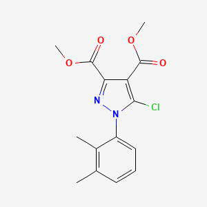molecular formula C15H15ClN2O4 B12047805 Dimethyl 5-chloro-1-(2,3-dimethylphenyl)-1H-pyrazole-3,4-dicarboxylate 