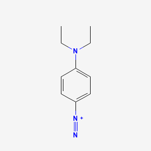 molecular formula C10H14N3+ B1204781 4-(Diethylamino)benzenediazonium CAS No. 21906-90-1