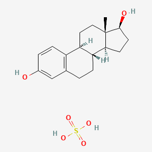 molecular formula C18H26O6S B1204782 Estra-1,3,5(10)-triene-3,17-diol (17beta)-, hydrogen sulfate CAS No. 28814-94-0