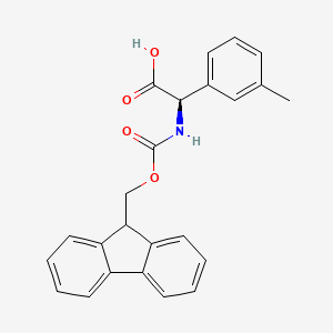 molecular formula C24H21NO4 B12047893 (R)-[(9H-Fluoren-9-ylmethoxycarbonylamino)]-m-tolyl-acetic acid, AldrichCPR 
