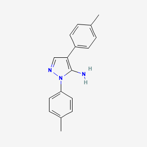 molecular formula C17H17N3 B12047905 1,4-Di-p-tolyl-1H-pyrazol-5-amine 