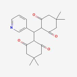 molecular formula C22H27NO4 B1204797 2-[(4,4-Dimethyl-2,6-dioxocyclohexyl)-(3-pyridinyl)methyl]-5,5-dimethylcyclohexane-1,3-dione 