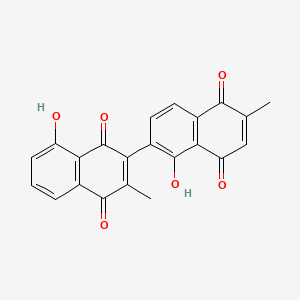 molecular formula C22H14O6 B1204798 Chitranone 