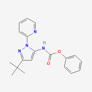 molecular formula C19H20N4O2 B12047989 Phenyl 3-tert-butyl-1-(pyridin-2-yl)-1h-pyrazol-5-ylcarbamate 