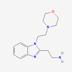 molecular formula C15H22N4O B12048064 2-(1-(2-Morpholinoethyl)-1H-benzo[d]imidazol-2-yl)ethanamine 