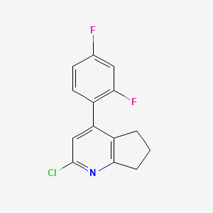 molecular formula C14H10ClF2N B12048069 2-Chloro-4-(2,4-difluoro-phenyl)-6,7-dihydro-5H-[1]pyrindine 