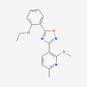 molecular formula C17H17N3O3 B1204807 5-(2-Ethoxyphenyl)-3-(2-methoxy-6-methyl-3-pyridinyl)-1,2,4-oxadiazole 