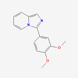 molecular formula C15H14N2O2 B1204812 3-(3,4-Dimethoxyphenyl)imidazo[1,5-a]pyridine 