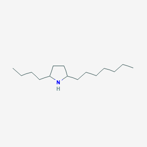 molecular formula C15H31N B1204815 吡咯烷，2-丁基-5-庚基- CAS No. 61772-92-7