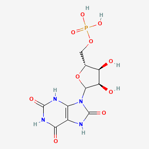 molecular formula C10H13N4O10P B1204819 5'-Xanthylic acid, 7,8-dihydro-8-oxo- CAS No. 21082-31-5