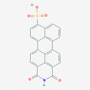 molecular formula C22H11NO5S B120482 1H-Perylo[3,4-cd]pyridine-8-sulfonicacid, 2,3-dihydro-1,3-dioxo- CAS No. 152165-12-3