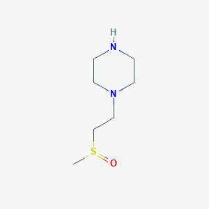 molecular formula C7H16N2OS B12048248 1-[2-(Methylsulfinyl)ethyl]piperazine 