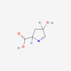 molecular formula C5H7NO3 B1204827 4-hydroxy-3,4-dihydro-2H-pyrrole-2-carboxylic acid CAS No. 22573-88-2