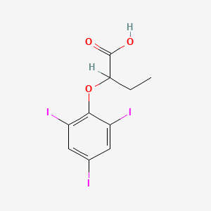 molecular formula C10H9I3O3 B1204829 Phenobutiodil CAS No. 554-24-5