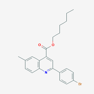 molecular formula C23H24BrNO2 B12048320 Hexyl 2-(4-bromophenyl)-6-methylquinoline-4-carboxylate 