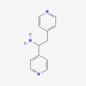 molecular formula C12H13N3 B12048377 1,2-Bis(pyridin-4-yl)ethan-1-amine 