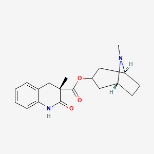 [(1R,5S)-8-methyl-8-azabicyclo[3.2.1]octan-3-yl] (3S)-3-methyl-2-oxo-1,4-dihydroquinoline-3-carboxylate