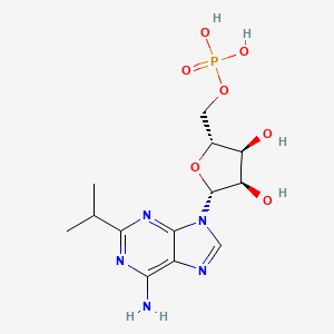 molecular formula C13H20N5O7P B1204844 [(2R,3S,4R,5R)-5-(6-amino-2-propan-2-ylpurin-9-yl)-3,4-dihydroxyoxolan-2-yl]methyl dihydrogen phosphate CAS No. 66454-80-6