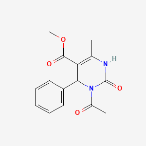 molecular formula C15H16N2O4 B12048494 Methyl 3-acetyl-6-methyl-2-oxo-4-phenyl-1,2,3,4-tetrahydropyrimidine-5-carboxylate 