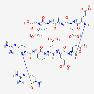 molecular formula C57H89N17O23 B12048514 H-Arg-Arg-Leu-Glu-Glu-Glu-Glu-Glu-Ala-Tyr-Gly-OH CAS No. 84424-84-0