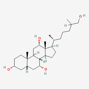molecular formula C27H48O4 B1204852 5beta-Cholestane-3alpha,7alpha,12alpha,26-tetrol CAS No. 862-53-3