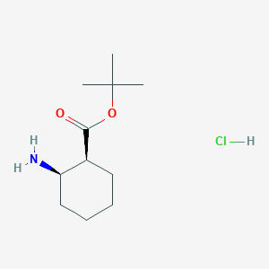 molecular formula C11H22ClNO2 B12048568 Tert-butyl (1S,2R)-2-aminocyclohexane-1-carboxylate hydrochloride 