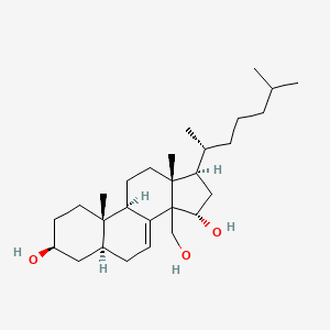 molecular formula C28H48O3 B1204858 14-Hydroxymethylcholest-7-ene-3,15-diol CAS No. 75039-75-7