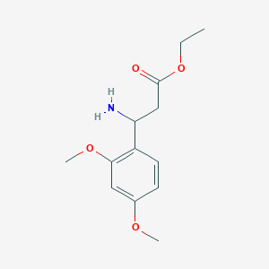 molecular formula C13H19NO4 B12048748 Ethyl 3-amino-3-(2,4-dimethoxyphenyl)propanoate 