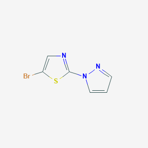 molecular formula C6H4BrN3S B12048940 5-Bromo-2-(1H-pyrazol-1-YL)thiazole 