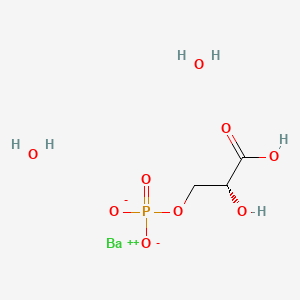 molecular formula C3H9BaO9P B12049046 3-Phospho-D-glyceric acid barium salt dihydrate, AldrichCPR 
