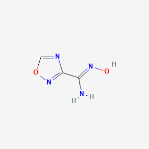 molecular formula C3H4N4O2 B12049125 N-hydroxy-1,2,4-oxadiazole-3-carboximidamide CAS No. 39512-81-7
