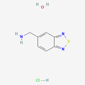 molecular formula C7H10ClN3OS B12049167 5-(Aminomethyl)-2,1,3-benzothiadiazole hydrochloride hydrate 