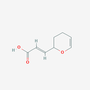 molecular formula C8H10O3 B12049190 3-(3,4-dihydro-2H-pyran-2-yl)prop-2-enoic acid 
